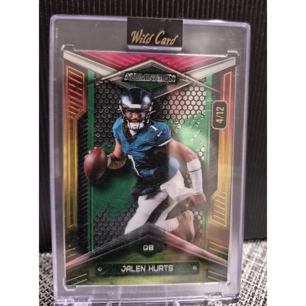2024 Wild Card Alumination Jalen Hurts #BC-JH Rainbow /12 Eagles Super Bowl MVP